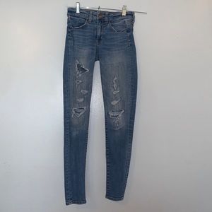 American Eagle Faux Ripped Skinny Jeans